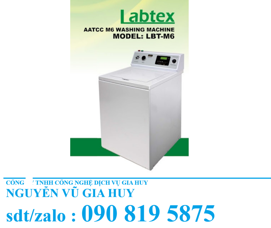 Máy giặt LBT M6 AATCC TM88B/TM88C cho lab may