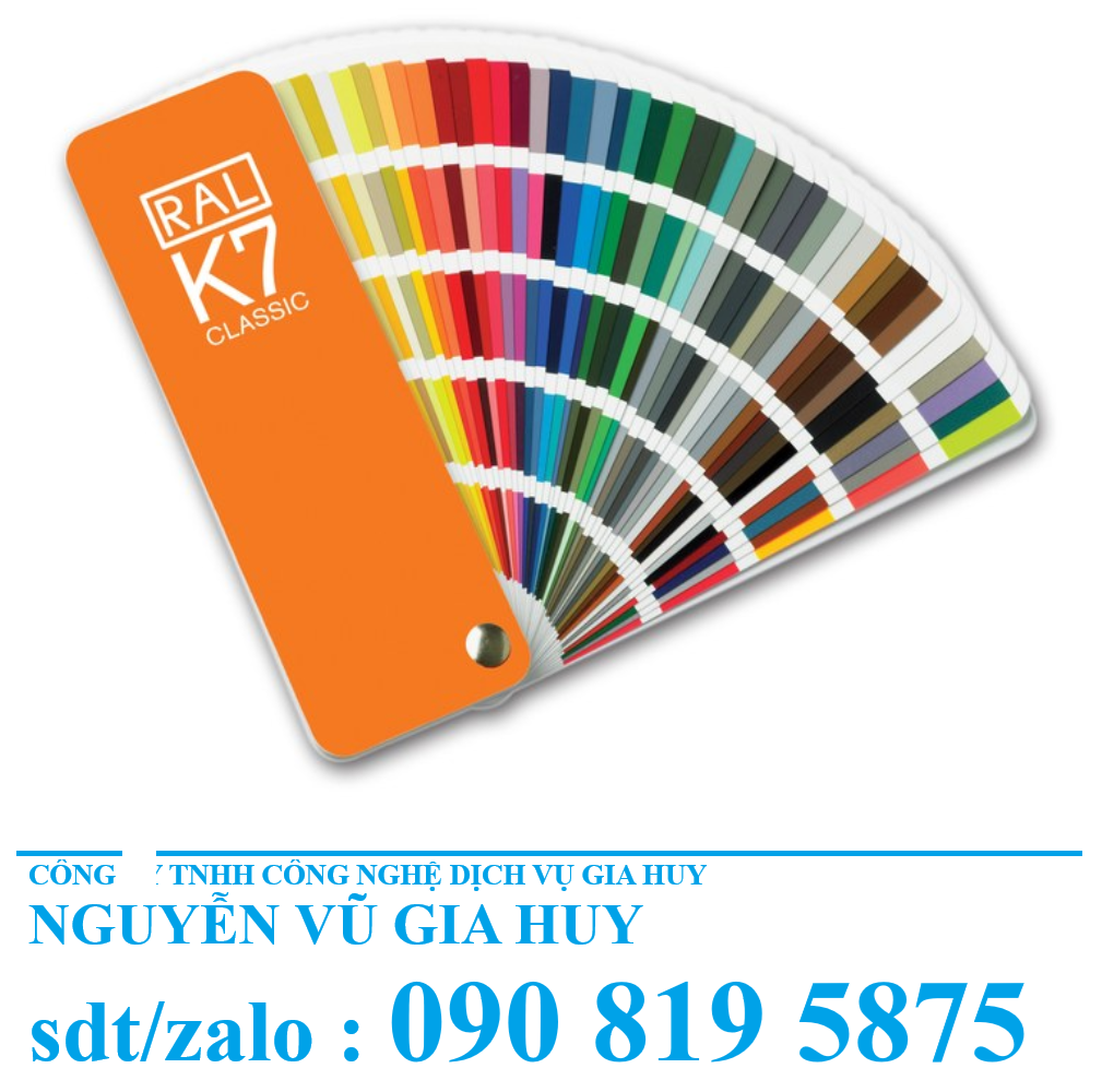 Quạt màu cung cấp màu chuẩn RAL K7 – Giải pháp dữ liệu màu sơn chính xác cho doanh nghiệp sơn