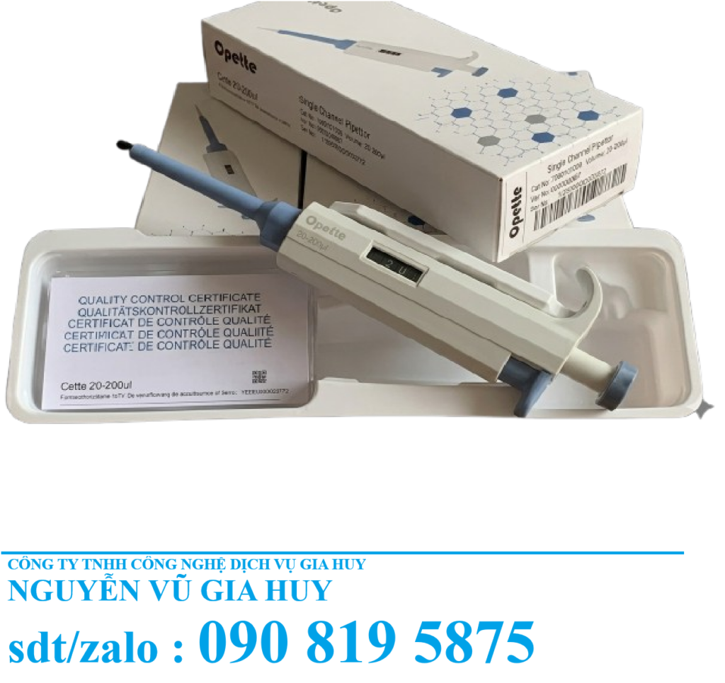 Micropipet Tự Động 1 Kênh Dải Đo 0.1–1000µl